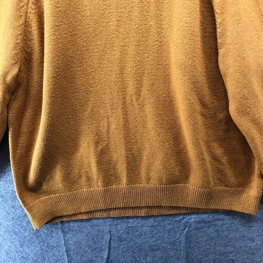 Banana Republic Cozy‎ Essential Sweater Mens XL Mustard Yellow Crewneck Knit